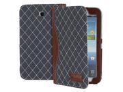 GreatShield Tome Dimond Shape Quilted Leather Case with Hand Strap for Samsung Galaxy Tab 3 7.0