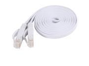 Fosmon Cat6 Network Ethernet Patch Flat Cable 6 Feet White