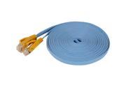 Fosmon Cat6 Network Ethernet Patch Flat Cable 15 Feet Sky Blue