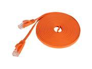 Fosmon Cat6 Network Ethernet Patch Flat Cable 15 Feet Orange