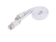 Fosmon Cat7 Network Ethernet Patch Flat Cable White 3ft