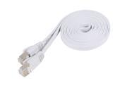 Fosmon Cat7 Network Ethernet Patch Flat Cable White 6ft