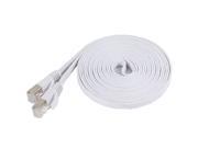 Fosmon Cat7 Network Ethernet Patch Flat Cable White 10ft