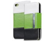 Fosmon CADDY TRI Series Leather Wallet Case for Apple iPhone 5C