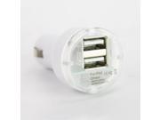 Fosmon 2.1Amps 10W Dual Port USB Rapid Car Charger for BlackBerry Z30 9720 Q5 Z10 Q10 Curve 9320 and many more White