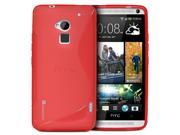 GreatShield Guardian S Series Slim Fit S Line Design TPU Case for HTC One Max T6 Red