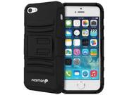 Fosmon STURDY Series Shell Holster Kickstand Case for Apple iPhone 5 5S Black