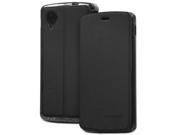 Fosmon LG Google Nexus 5 CADDY VINYL Leather Folio Wallet Case Cover with Stand Black