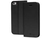 GreatShield SHIFT LX Leather Wallet Case with Card Slots for Apple iPhone 5 5S Black