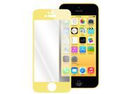 GreatShield TM Apple iPhone 5 5C 5S ICE MARK II 0.26mm Ultra Crystal Clear [Colored Front Bezel] Tempered Glass Screen Protector Shield 1 Piece Yellow