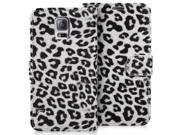 Fosmon CADDY LEOPARD Leather Wallet Flip Cover Case for Samsung Galaxy S5 Retail Packaging