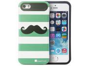 GreatShield ARCH Mustache Design Hybrid Case Hard Shell Cover for Apple iPhone 5 5S Retail Packaging