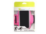 GreatShield FIT Stretchable Sport Fitness Gym Jogging Sweat Resistant Neoprene Armband with Key Storage for Apple iPhone 5 5S 5C iPod Touch 5th Gen Pink