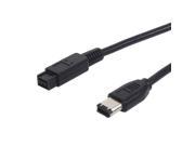Fosmon IEEE 1394b Firewire 800 Cable 9 pin 6 pin M M Male to Male 6 ft Black