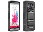 Fosmon STURDY Shell Holster Case with Kickstand for LG G3 Black Black