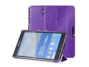 GreatShield SLEEK Polyurethane PU Leather Slim Hard Shell Case for Samsung Galaxy Tab 4 7.0 Purple