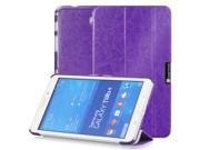 GreatShield SLEEK Polyurethane PU Leather Smart Cover Slim Hard Shell Case with Sleep Wake Function for Samsung Galaxy Tab 4 8.0 Purple
