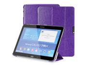 GreatShield SLEEK Polyurethane PU Leather Smart Cover Slim Hard Shell Case with Sleep Wake Function for Samsung Galaxy Tab 4 10.1 Purple