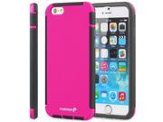 Fosmon HYBO SNAP Hybrid PC TPU Case with Built In Screen Protector for Apple iPhone 6 4.7 Black TPU Pink PC