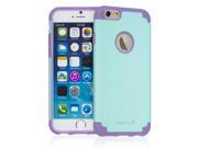 Fosmon HYBO DUOC Detachable Hybrid Dual Layer PC Silicone Case for Apple iPhone 6 4.7 Purple Silicone Teal PC