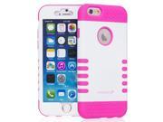 Fosmon HYBO VAULT Detachable Hybrid Silicone PC Case for Apple iPhone 6 4.7 Pink Silicone White PC