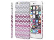 Fosmon MATT DESIGN Chevron Rubberized Polycarbonate PC Snap On Case for Apple iPhone 6 Plus 5.5 Pink ZigZag