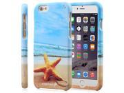 Fosmon MATT DESIGN Rubberized Polycarbonate PC Snap On Case for Apple iPhone 6 Plus 5.5 Beach with Star Fish