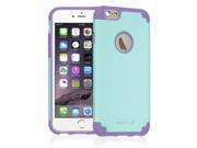Fosmon HYBO DUOC Detachable Hybrid Dual Layer PC Silicone Case for Apple iPhone 6 Plus 5.5 Purple Silicone Teal PC