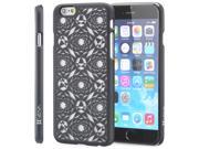 Vena TACT Polygon Design Rubber Coated Polycarbonate Hard Case Cover for Apple iPhone 6 4.7 Black