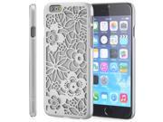 Vena TACT Flora Design Rubber Coated Polycarbonate Hard Case Cover for Apple iPhone 6 4.7 Silver