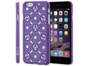Vena TACT Polygon Design Rubber Coating Case for Apple iPhone 6 Plus 5.5 Radiant Orchid