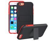 Vena LEGACY Dual Layer PC Silicone Hybrid Phone Case Cover for Apple iPhone 6 6s 4.7 with Kickstand and Screen Protector Black Red