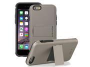 Vena LEGACY Dual Layer PC Silicone Hybrid Phone Case Cover for Apple iPhone 6 Plus 6s Plus 5.5 with Kickstand and Screen Protector Gunmetal Gray Black