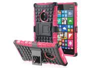 Fosmon HYBO RAGGED Detachable Hybrid Dual Layer TPU PC Kickstand Case for Nokia Lumia 830 Hot Pink TPU Black PC