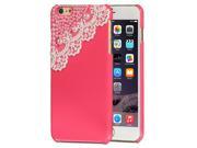 Fosmon GEM LACE 3D Bling Lace Design Snap On Polycarbonate PC Case for Apple iPhone 6 Plus 6s Plus 5.5 Hot Pink