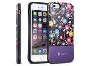 Vena ARCH Misty Flora Hybrid TPU PC Backplate Hard Shell Case for Apple iPhone 6 4.7 Purple