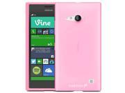 Fosmon DURA CANDY Flexible TPU Case for Nokia Lumia 735 Hot Pink Frosted Matte Inside