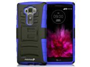 Fosmon STURDY Shell Holster Case with Kickstand for LG G Flex 2 Black Holster Dark Blue Silicone