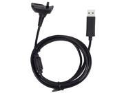 Fosmon Wireless Controller Charging Cable for Microsoft Xbox 360 6ft 1.8m Black