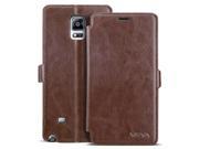Vena vFolio Vintage PU Leather Wallet Flip Stand Case with Card Pockets for Samsung Galaxy Note 4 Brown Black