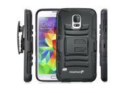 Fosmon STURDY Shock Absorbing Dual Layer Hybrid Holster Cover Kickstand Case for Samsung Galaxy S5 Retail Packaging
