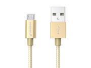 Fosmon 10Feet High Speed Micro USB to USB Sync Charge Data Cable [Fabric Braided Jacket Aluminum Housing 480Mbps Speed] for Samsung Motorola HTC No