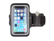 GreatShield FIT Stretchable Neoprene Sport Armband with Hidden Pocket and Non Slip Rubber Dots for Apple iPhone 6 4.7 Black