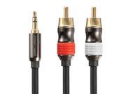 FosPower 3.5mm M to 2RCA M Stereo Audio Cable 3ft
