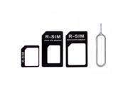 Fosmon Nano to Micro Standard SIM Card Adapters with Eject Pin for Apple iPhone 4 Apple iPhone 4S Apple iPhone 5