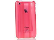 DragonFly Parallel Shield Polycarbonate Crystal Hard Case for Apple iPhone 3G 3GS Hot Pink
