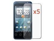 5 Pack of Premium Crystal Clear Screen Protectors for HTC EVO Shift 4G