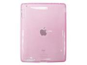 Transparent Pink TPU Slim Crystal Silicone Skin w Circle Design for Apple iPad 2 2nd Gen