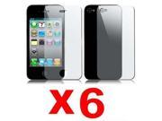 6 Front Back Screen Protector for Verizon Apple iPhone 4