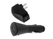 USB Wall Travel USB Car Auto Charger Adapter FREE SF Planet Neckstrap for HTC EVO 4G